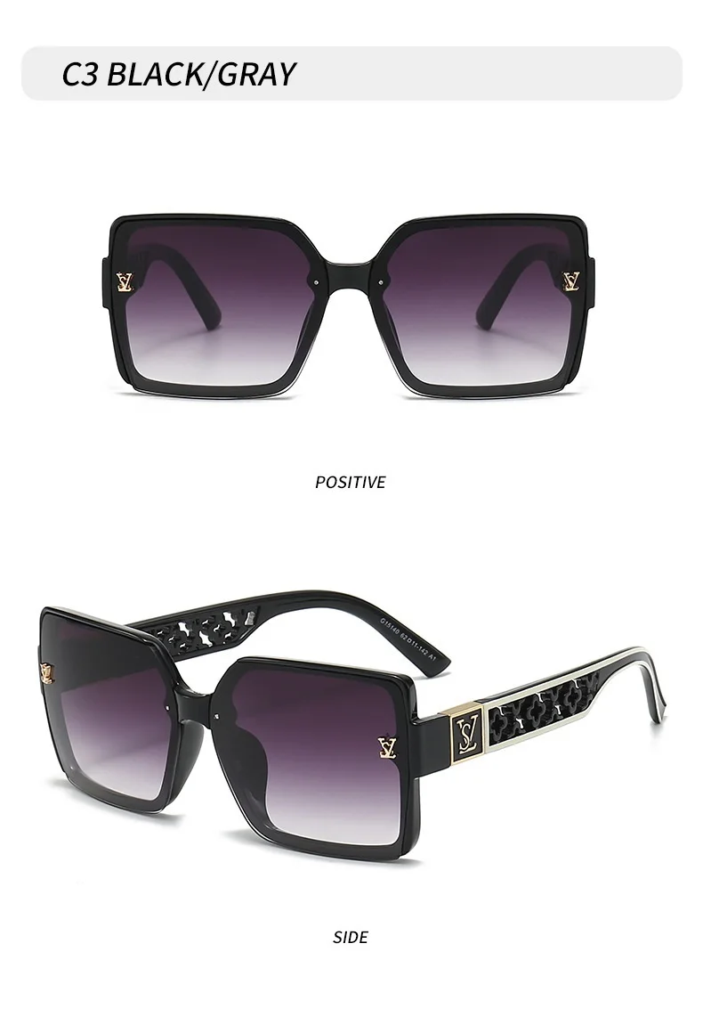 2026 New Fashion Glamour Sunglasses For Women And Men Stylish Oversize Designer Sun Glasses Square Unisex Shades UV400 2026 New Fashion Glamour Sunglasses For Women And Men Stylish Oversize Designer Sun Glasses Square Unisex Shades UV400