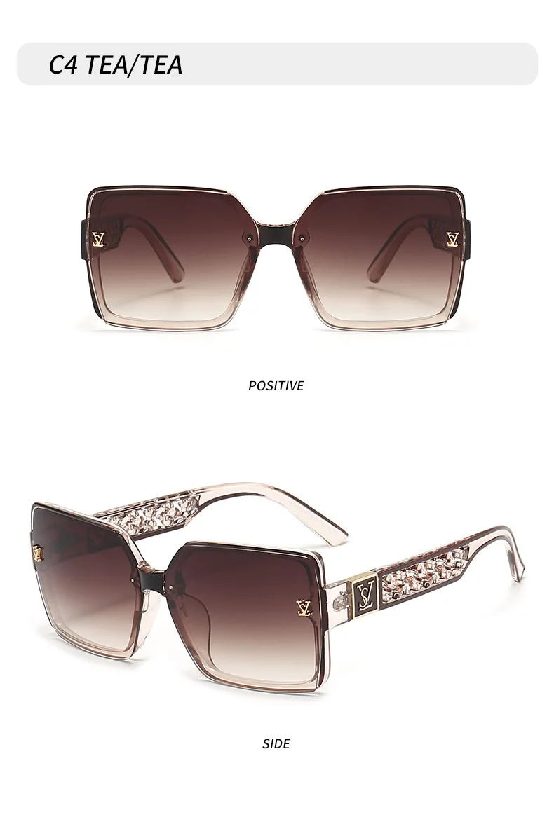 2026 New Fashion Glamour Sunglasses For Women And Men Stylish Oversize Designer Sun Glasses Square Unisex Shades UV400 2026 New Fashion Glamour Sunglasses For Women And Men Stylish Oversize Designer Sun Glasses Square Unisex Shades UV400