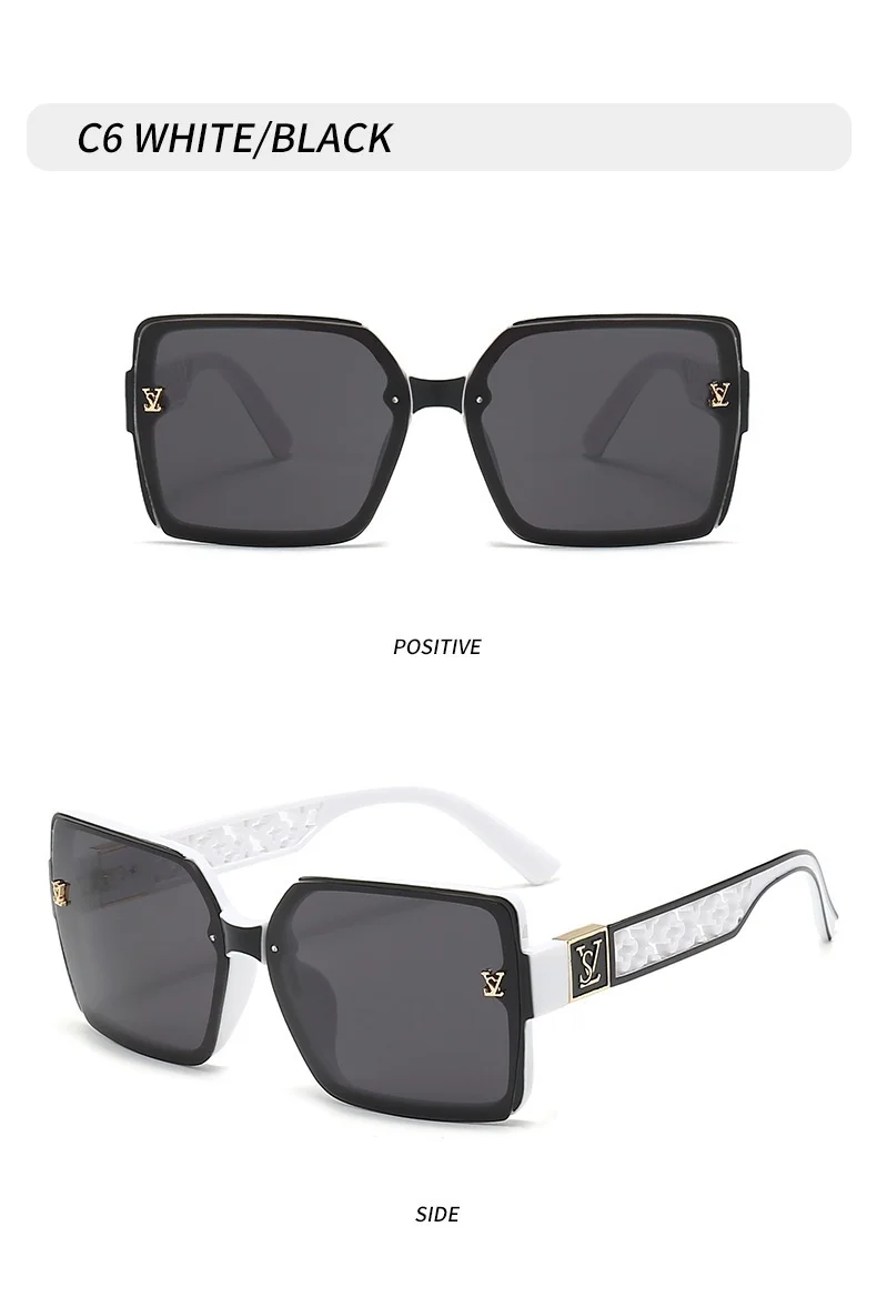 2026 New Fashion Glamour Sunglasses For Women And Men Stylish Oversize Designer Sun Glasses Square Unisex Shades UV400 2026 New Fashion Glamour Sunglasses For Women And Men Stylish Oversize Designer Sun Glasses Square Unisex Shades UV400