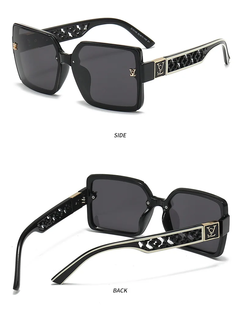 2026 New Fashion Glamour Sunglasses For Women And Men Stylish Oversize Designer Sun Glasses Square Unisex Shades UV400 2026 New Fashion Glamour Sunglasses For Women And Men Stylish Oversize Designer Sun Glasses Square Unisex Shades UV400