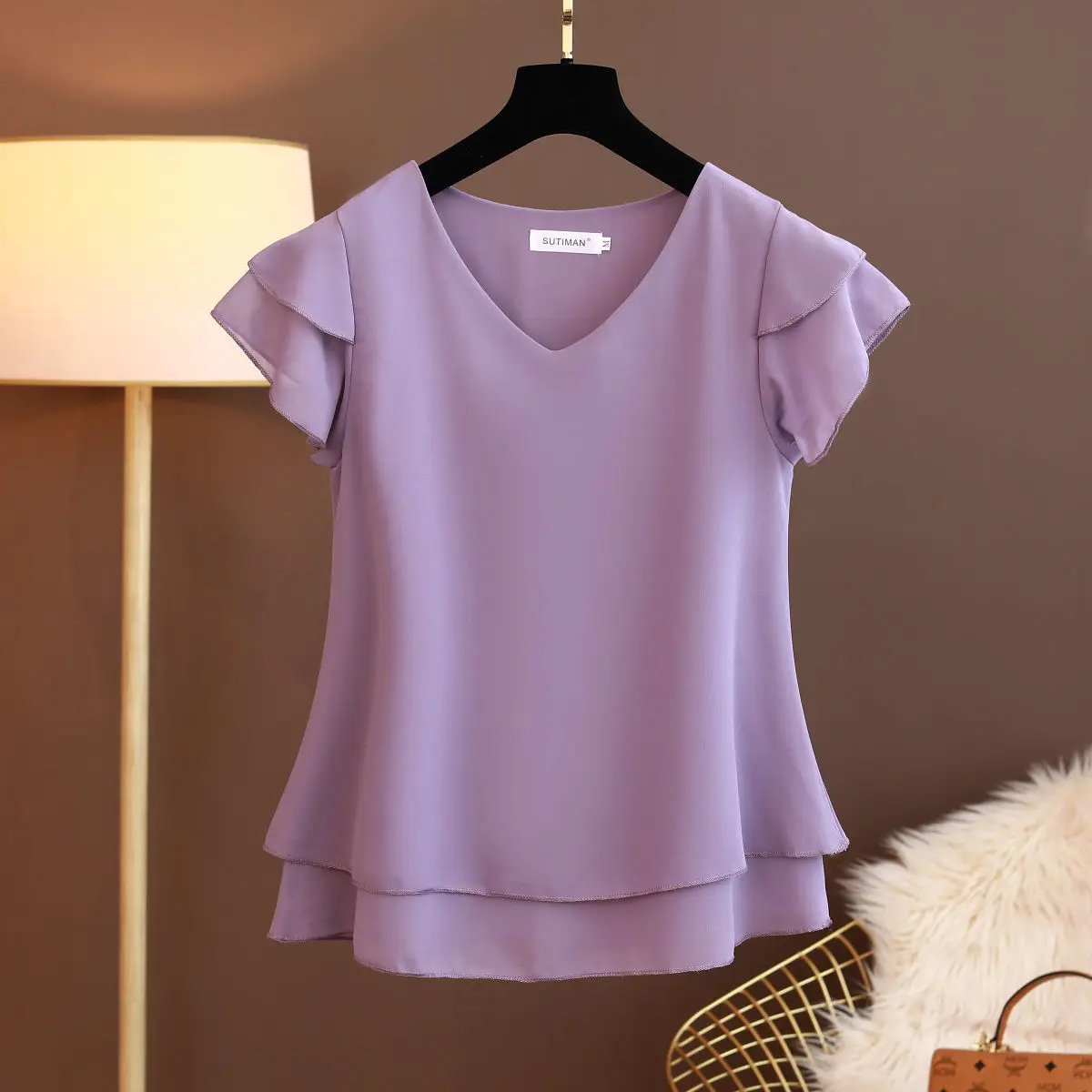 2026 New Summer Women Blouse Loose V-Neck Chiffon Shirt Female Short Sleeve Blouse Oversized Shirts womens tops and blouses Top Clothing & Accessories Tops & Tees Women’s Fashion Women’s Tops 2026 New Summer Women Blouse Loose V-Neck Chiffon Shirt Female Short Sleeve Blouse Oversized Shirts womens tops and blouses Top Clothing & Accessories Tops & Tees Women's Fashion Women's Tops KDBazar