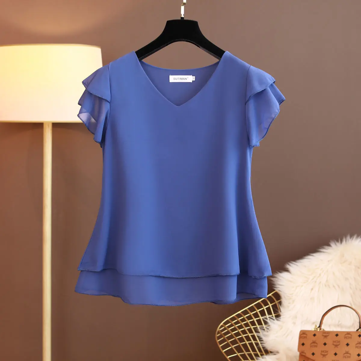 2026 New Summer Women Blouse Loose V-Neck Chiffon Shirt Female Short Sleeve Blouse Oversized Shirts womens tops and blouses Top Clothing & Accessories Tops & Tees Women’s Fashion Women’s Tops 2026 New Summer Women Blouse Loose V-Neck Chiffon Shirt Female Short Sleeve Blouse Oversized Shirts womens tops and blouses Top Clothing & Accessories Tops & Tees Women's Fashion Women's Tops KDBazar