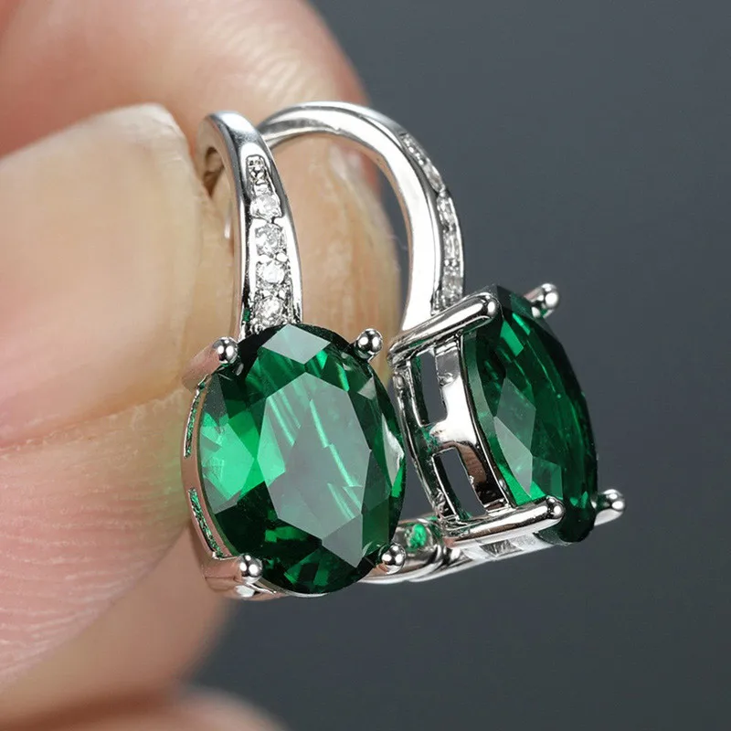 925 Sterling Silver Bridal Wedding Engagement Drop Earrings White/Blue/Green Oval CZ Stone Eternity Jewelry for Women Earrings Jewelry & Watches 925 Sterling Silver Bridal Wedding Engagement Drop Earrings White/Blue/Green Oval CZ Stone Eternity Jewelry for Women Earrings Jewelry & Watches KDBazar