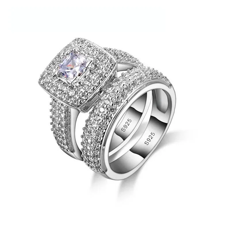 925 Sterling Silver Color Engagement Ring Romantic Fashion Jewelry Cubic Zircon Bezel Set Decoration for Women Girls Wholesale Jewelry & Watches Rings 925 Sterling Silver Color Engagement Ring Romantic Fashion Jewelry Cubic Zircon Bezel Set Decoration for Women Girls Wholesale Jewelry & Watches Rings KDBazar