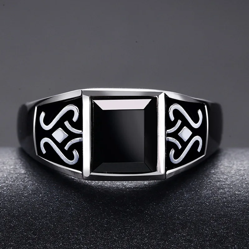 925 Sterling Silver Men’s Ring High Quality Luxury Black Gem For Man Wedding Fine Jewelry Accessories Party Gifts Jewelry & Watches Rings 925 Sterling Silver Men's Ring High Quality Luxury Black Gem For Man Wedding Fine Jewelry Accessories Party Gifts Jewelry & Watches Rings KDBazar