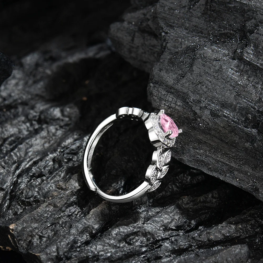 925 Sterling Silver Ring Pink Heart-shaped zirco luxury Opening Adjustable For Women Wedding Fine Jewelry Accessories Party Gift Jewelry & Watches Rings 925 Sterling Silver Ring Pink Heart-shaped zirco luxury Opening Adjustable For Women Wedding Fine Jewelry Accessories Party Gift Jewelry & Watches Rings KDBazar