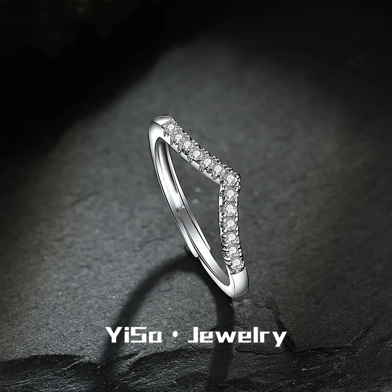 Sterling silver ring worn on finger