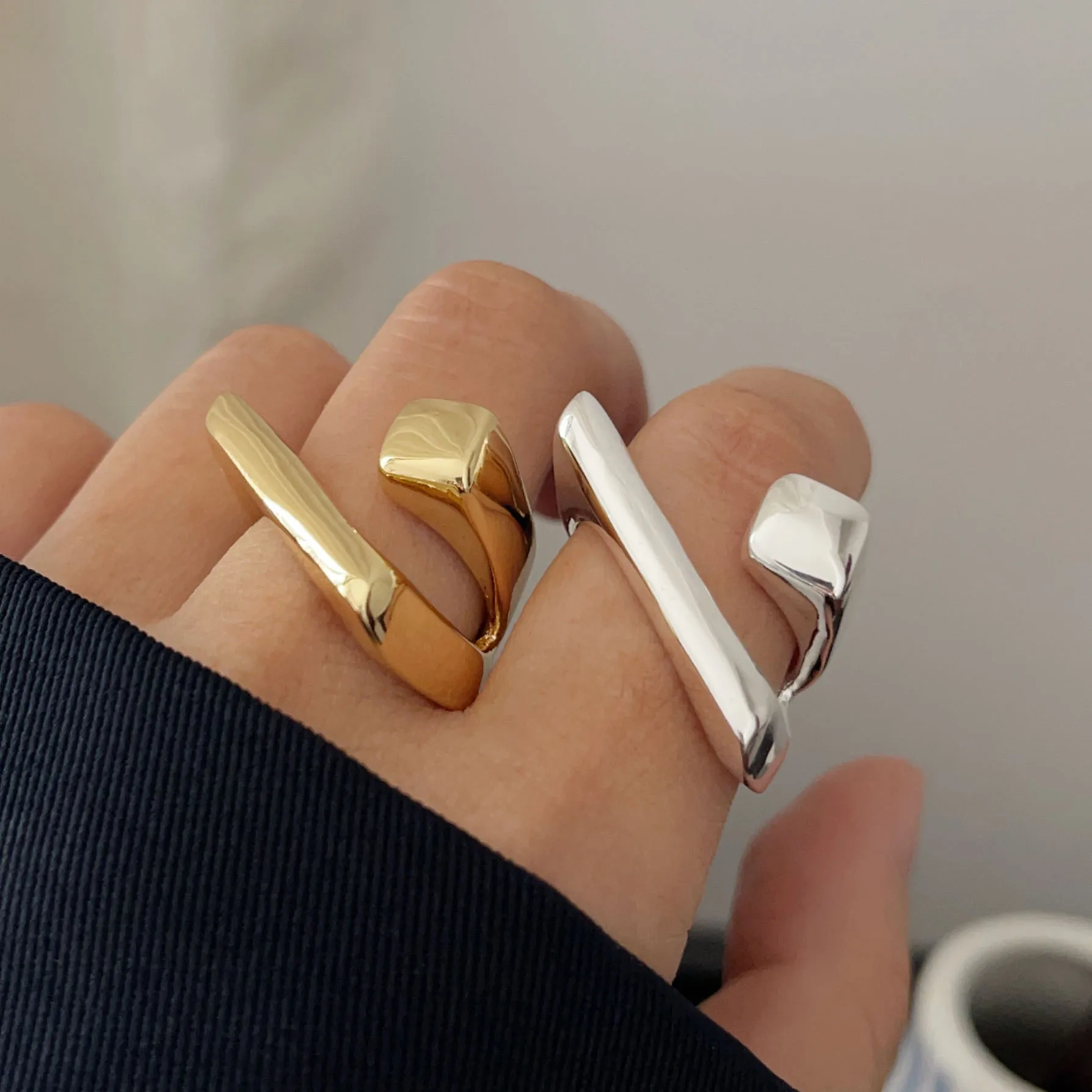 925 Sterling Silver Rings For Women Geometric Fine Jewelry Finger Adjustable Geometric Gold Ring For Party Birthday Gift Leggings Plus Size Leggings Women’s Fashion 925 Sterling Silver Rings For Women Geometric Fine Jewelry Finger Adjustable Geometric Gold Ring For Party Birthday Gift Leggings Plus Size Leggings Women's Fashion KDBazar