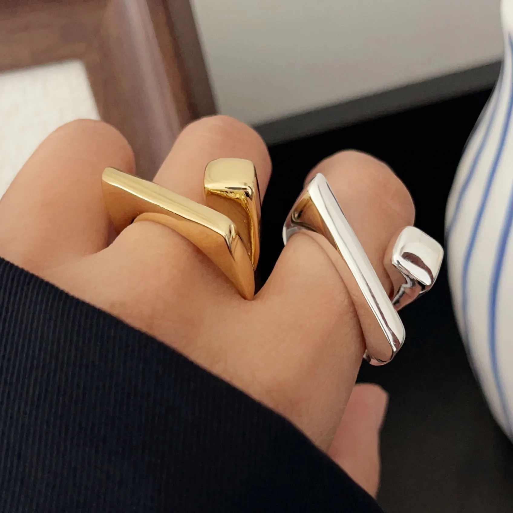 925 Sterling Silver Rings For Women Geometric Fine Jewelry Finger Adjustable Geometric Gold Ring For Party Birthday Gift Leggings Plus Size Leggings Women’s Fashion 925 Sterling Silver Rings For Women Geometric Fine Jewelry Finger Adjustable Geometric Gold Ring For Party Birthday Gift Leggings Plus Size Leggings Women's Fashion KDBazar