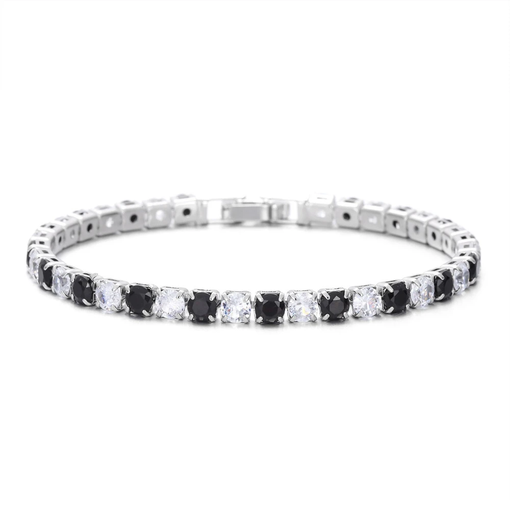 925 Sterling Silver Stylish Exquisite 4mm Black and White Zircon Tennis Bracelet, Ladies Birthday Party Anniversary Gift Bracelets and Bangles Jewelry & Watches 925 Sterling Silver Stylish Exquisite 4mm Black and White Zircon Tennis Bracelet, Ladies Birthday Party Anniversary Gift Bracelets and Bangles Jewelry & Watches KDBazar