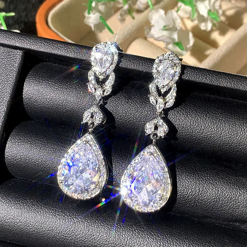 925 Sterling Silver Zirconia Drop Earrings for Women Bridal Wedding Accessories Luxury Graceful Female Engagement Party Jewelry Earrings Jewelry & Watches 925 Sterling Silver Zirconia Drop Earrings for Women Bridal Wedding Accessories Luxury Graceful Female Engagement Party Jewelry Earrings Jewelry & Watches KDBazar