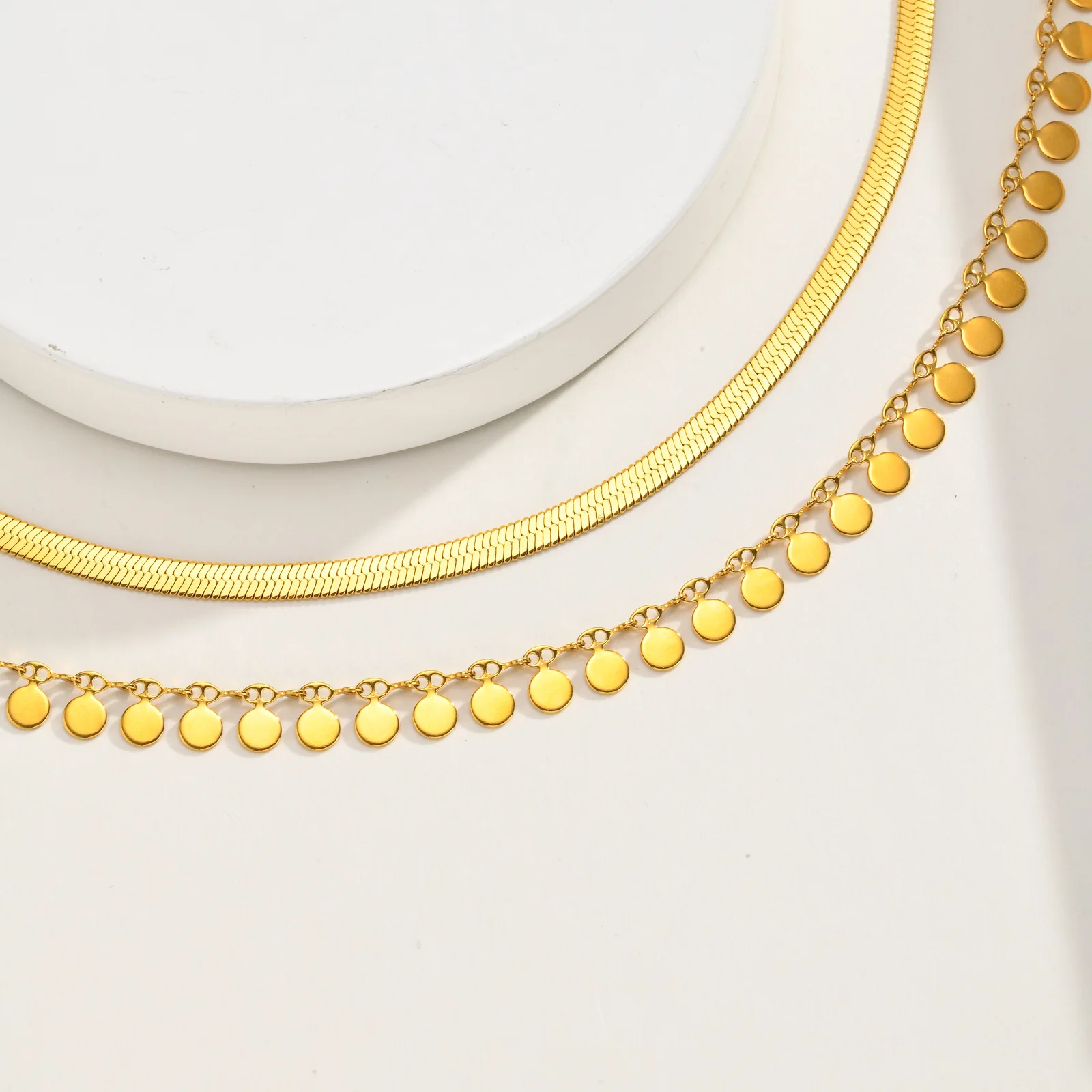 Anklet Set Layered for Women 18K Gold Plated Stainless Steel Flat Snake Chain Round Disk Waterproof Jewelry Anklet Jewelry Jewelry & Watches Anklet Set Layered for Women 18K Gold Plated Stainless Steel Flat Snake Chain Round Disk Waterproof Jewelry Anklet Jewelry Jewelry & Watches KDBazar