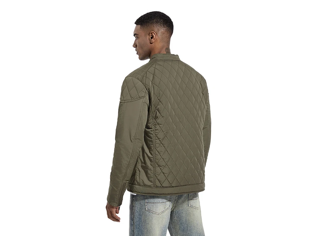 Mens bomber jacket ribbed cuffs and hem