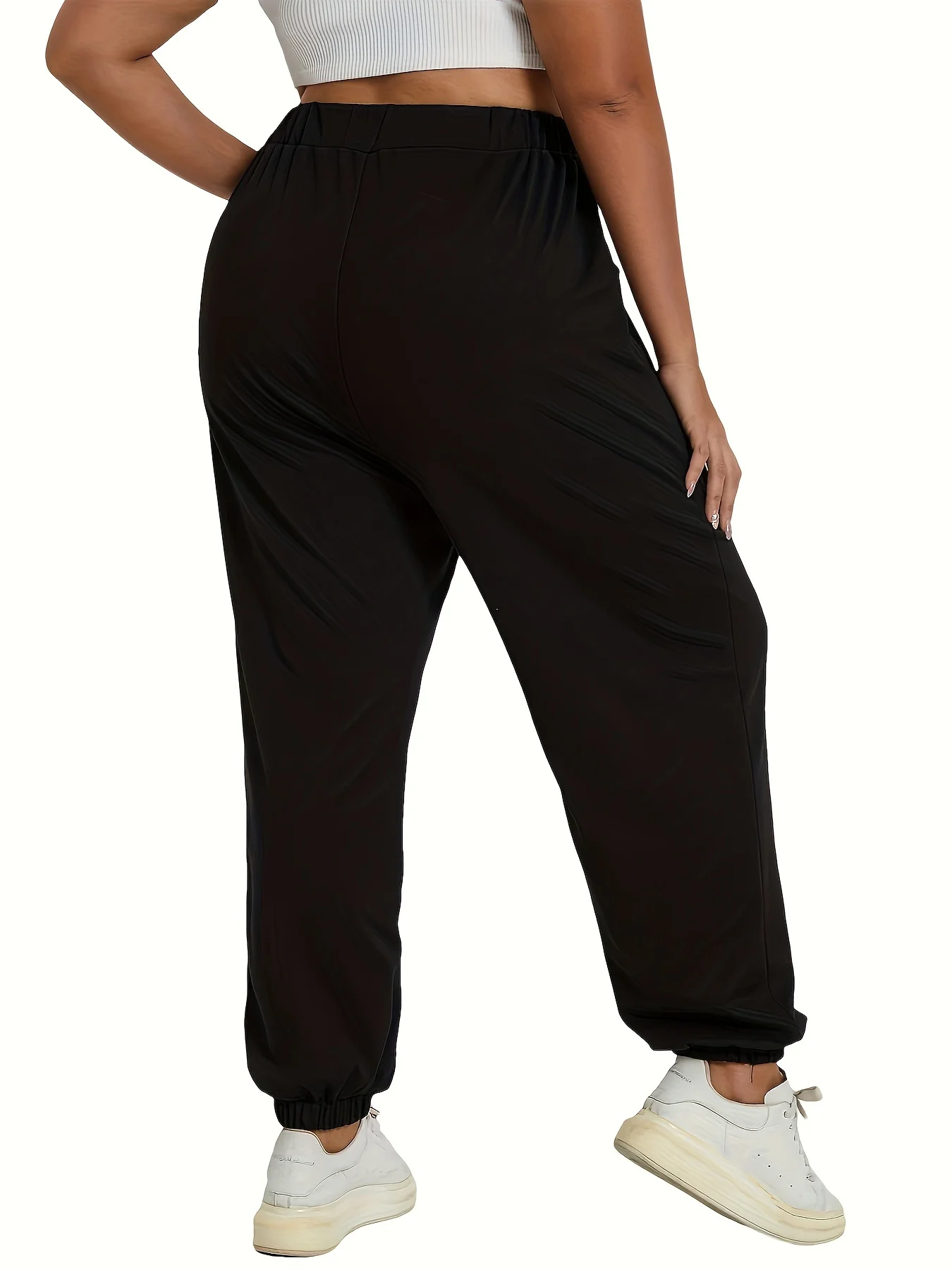 Knitted fabric leggings for women, close up detail