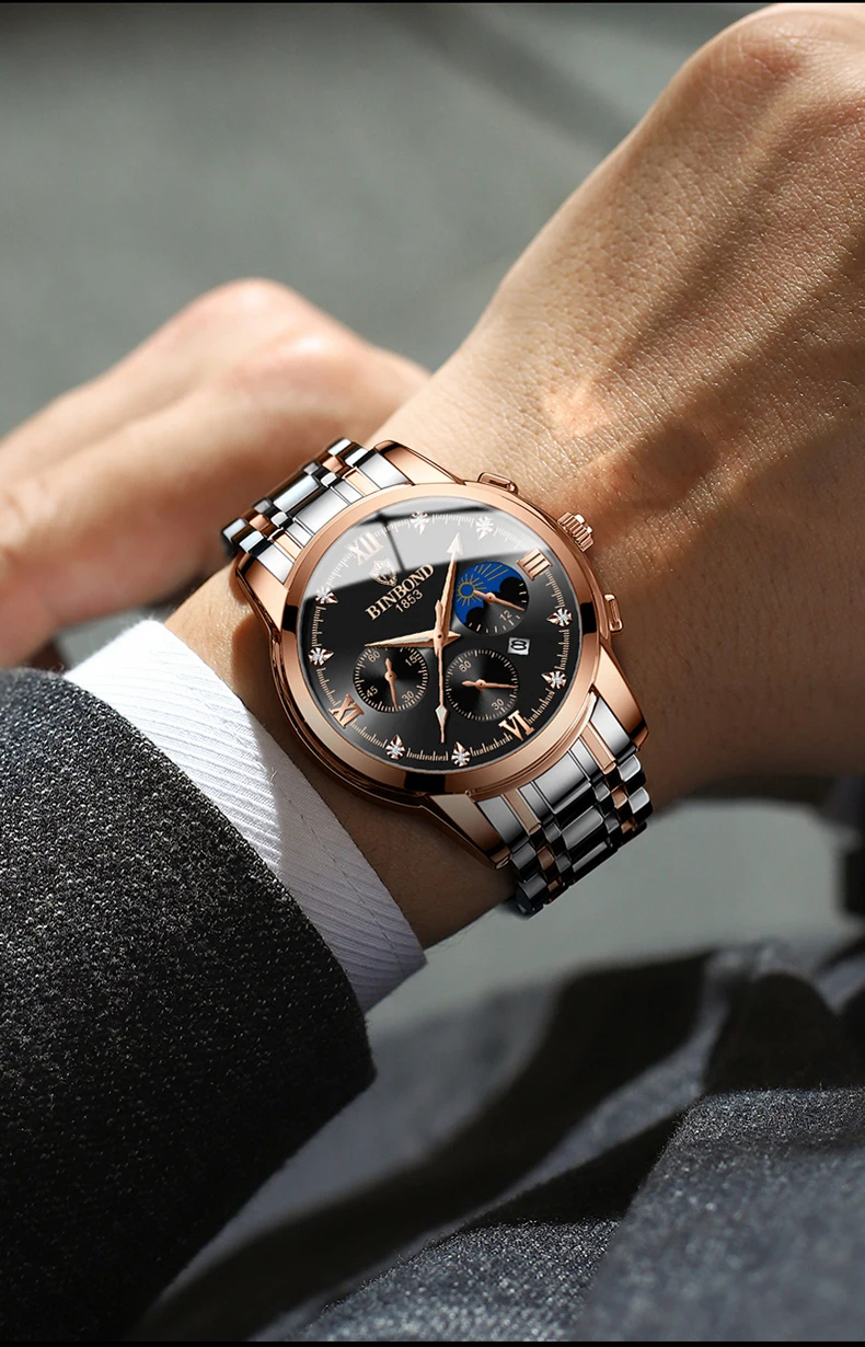 BINBOND watch styled with business casual outfit