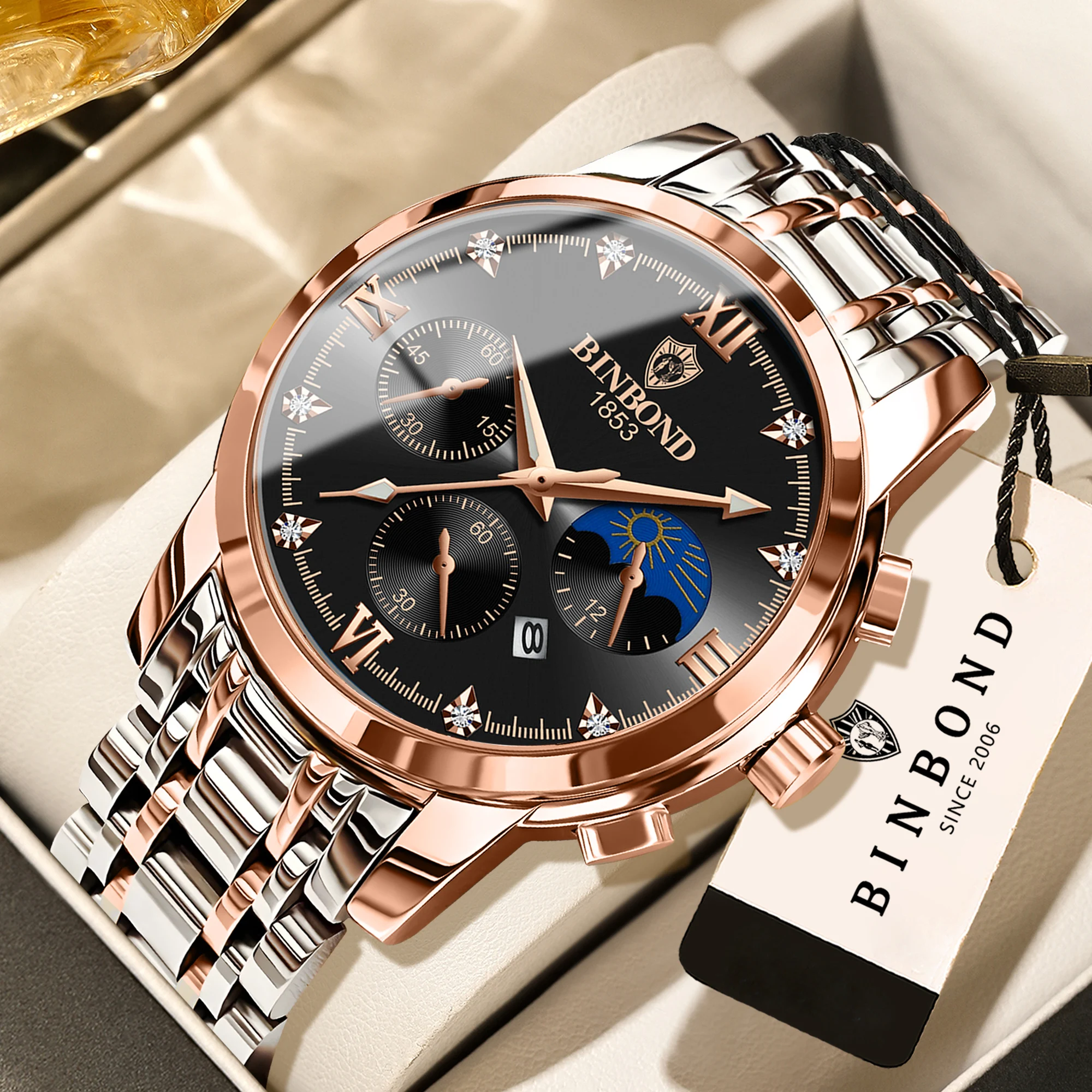 BINBOND Authentic Brand Precise Quartz Watches for Men Luxury Luminous Waterproof Sturdy Men’s Watch Business Casual Reloj Jewelry & Watches Mens Watches BINBOND Authentic Brand Precise Quartz Watches for Men Luxury Luminous Waterproof Sturdy Men's Watch Business Casual Reloj Jewelry & Watches Mens Watches KDBazar