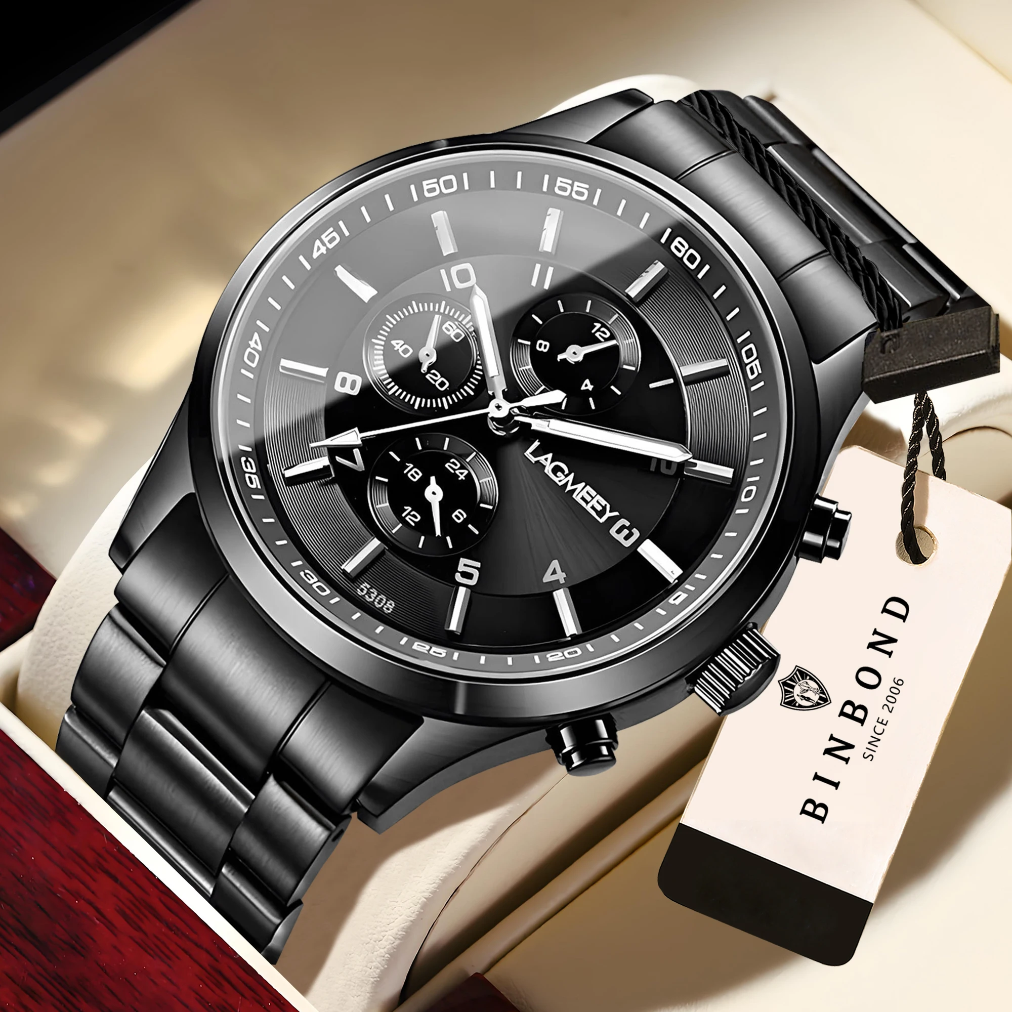 BINBOND Stainless Steel Strap Durable Quartz Watch For Men Luxury Luminous Waterproof Precise Business Men’s Watch Casual Reloj Jewelry & Watches Mens Watches BINBOND Stainless Steel Strap Durable Quartz Watch For Men Luxury Luminous Waterproof Precise Business Men's Watch Casual Reloj Jewelry & Watches Mens Watches KDBazar