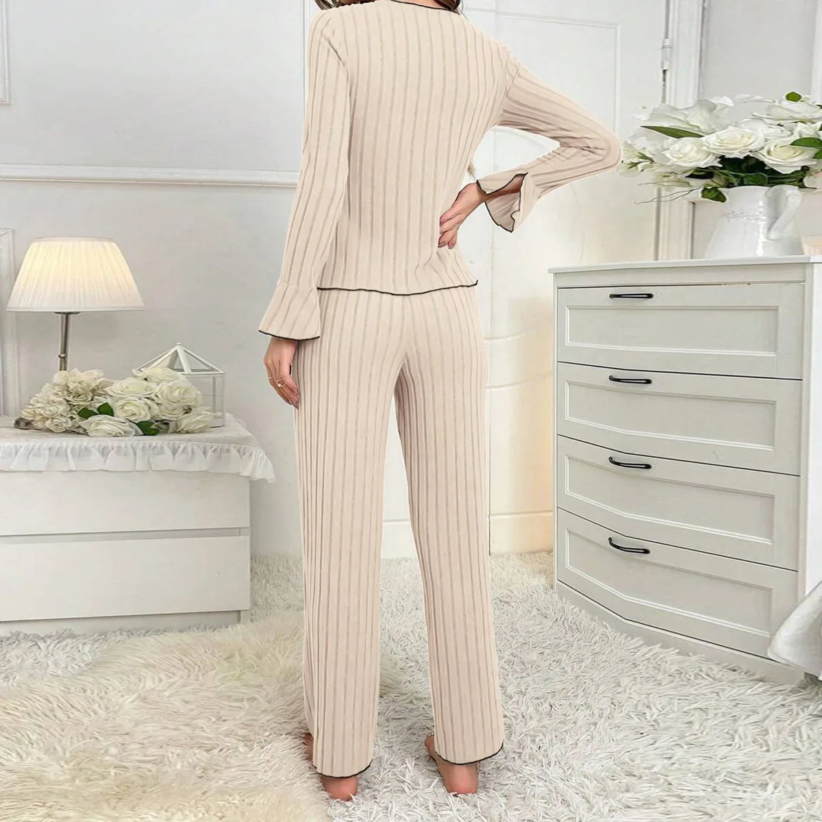 Black Long Sleeve Pajama Set for Women Clothing & Accessories Pajama Sets Sleepwear & Loungewear Women’s Fashion Black Long Sleeve Pajama Set for Women Clothing & Accessories Pajama Sets Sleepwear & Loungewear Women's Fashion KDBazar