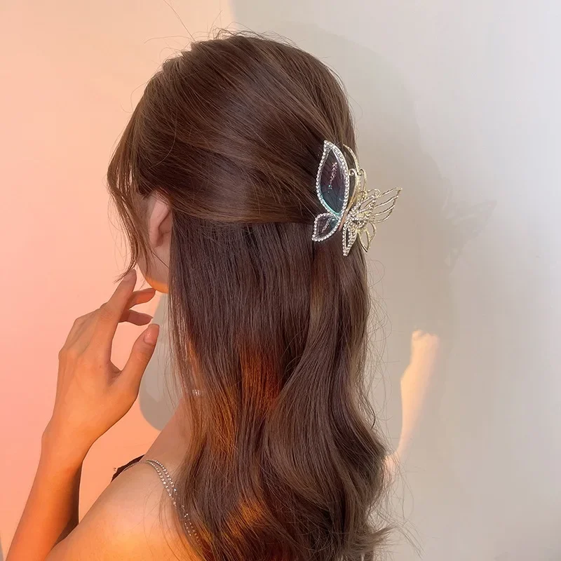 Blue Butterfly Hair Claw Clamp Elegant Vintage Glitter Shiny Ponytail Holder Hollow Out Shark Clip Women Ornaments Accessories Clothing & Accessories Hair Accessories Women’s Fashion Blue Butterfly Hair Claw Clamp Elegant Vintage Glitter Shiny Ponytail Holder Hollow Out Shark Clip Women Ornaments Accessories Clothing & Accessories Hair Accessories Women's Fashion KDBazar