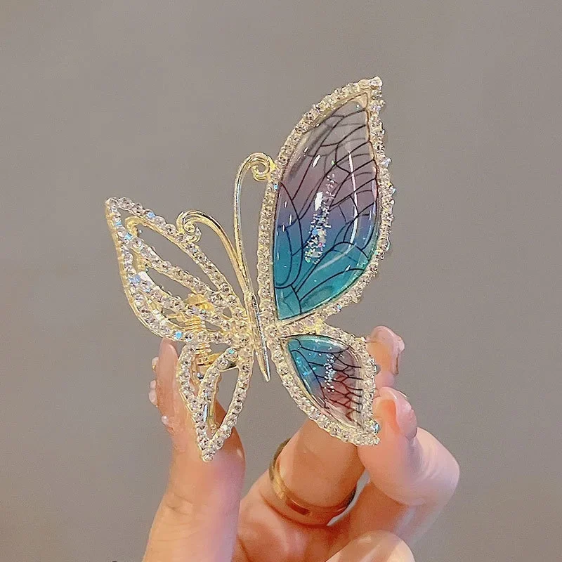 Blue Butterfly Hair Claw Clamp Elegant Vintage Glitter Shiny Ponytail Holder Hollow Out Shark Clip Women Ornaments Accessories Clothing & Accessories Hair Accessories Women’s Fashion Blue Butterfly Hair Claw Clamp Elegant Vintage Glitter Shiny Ponytail Holder Hollow Out Shark Clip Women Ornaments Accessories Clothing & Accessories Hair Accessories Women's Fashion KDBazar