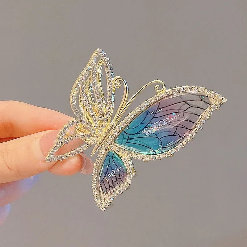 Blue Butterfly Hair Claw Clamp Elegant Vintage Glitter Shiny Ponytail Holder Hollow Out Shark Clip Women Ornaments Accessories Clothing & Accessories Hair Accessories Women’s Fashion Blue Butterfly Hair Claw Clamp Elegant Vintage Glitter Shiny Ponytail Holder Hollow Out Shark Clip Women Ornaments Accessories Clothing & Accessories Hair Accessories Women's Fashion KDBazar