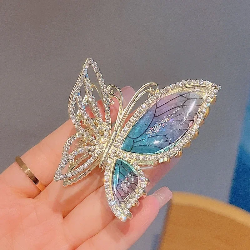 Blue Butterfly Hair Claw Clamp Elegant Vintage Glitter Shiny Ponytail Holder Hollow Out Shark Clip Women Ornaments Accessories Clothing & Accessories Hair Accessories Women’s Fashion Blue Butterfly Hair Claw Clamp Elegant Vintage Glitter Shiny Ponytail Holder Hollow Out Shark Clip Women Ornaments Accessories Clothing & Accessories Hair Accessories Women's Fashion KDBazar