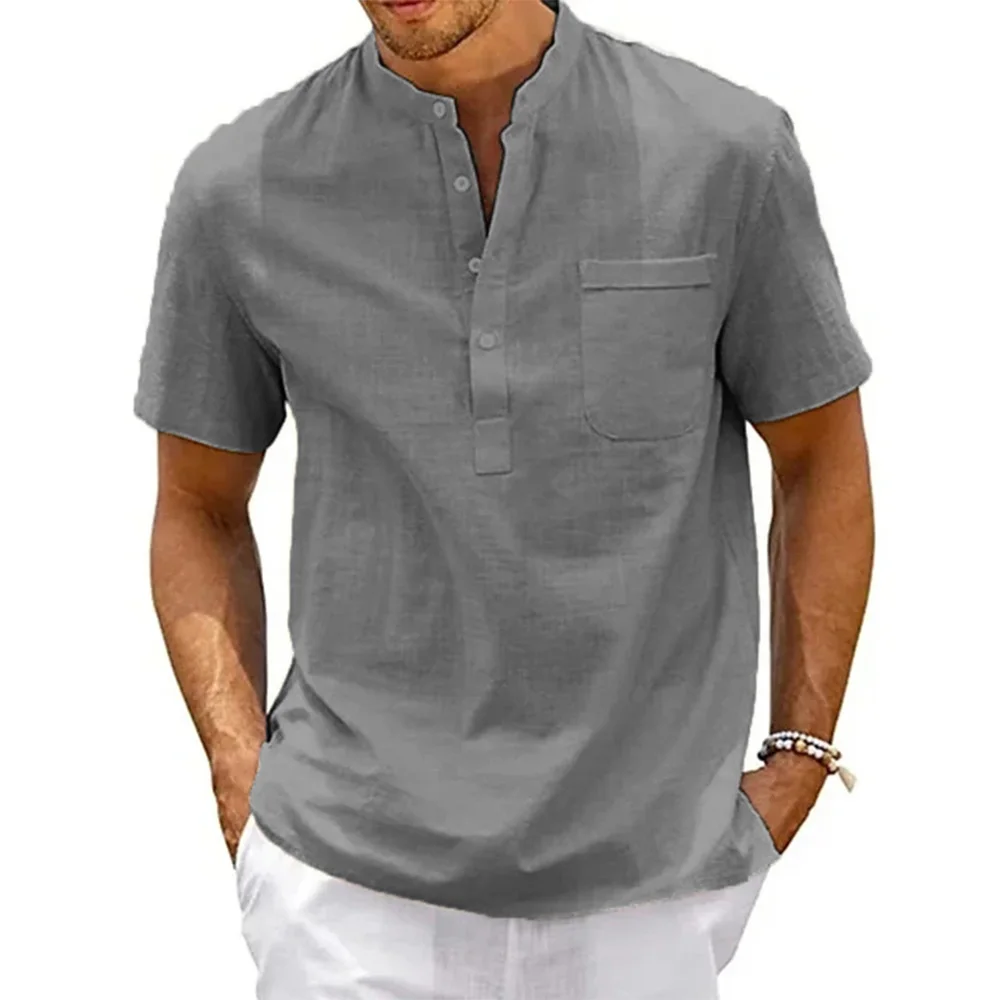 Men's solid color top grey colorway