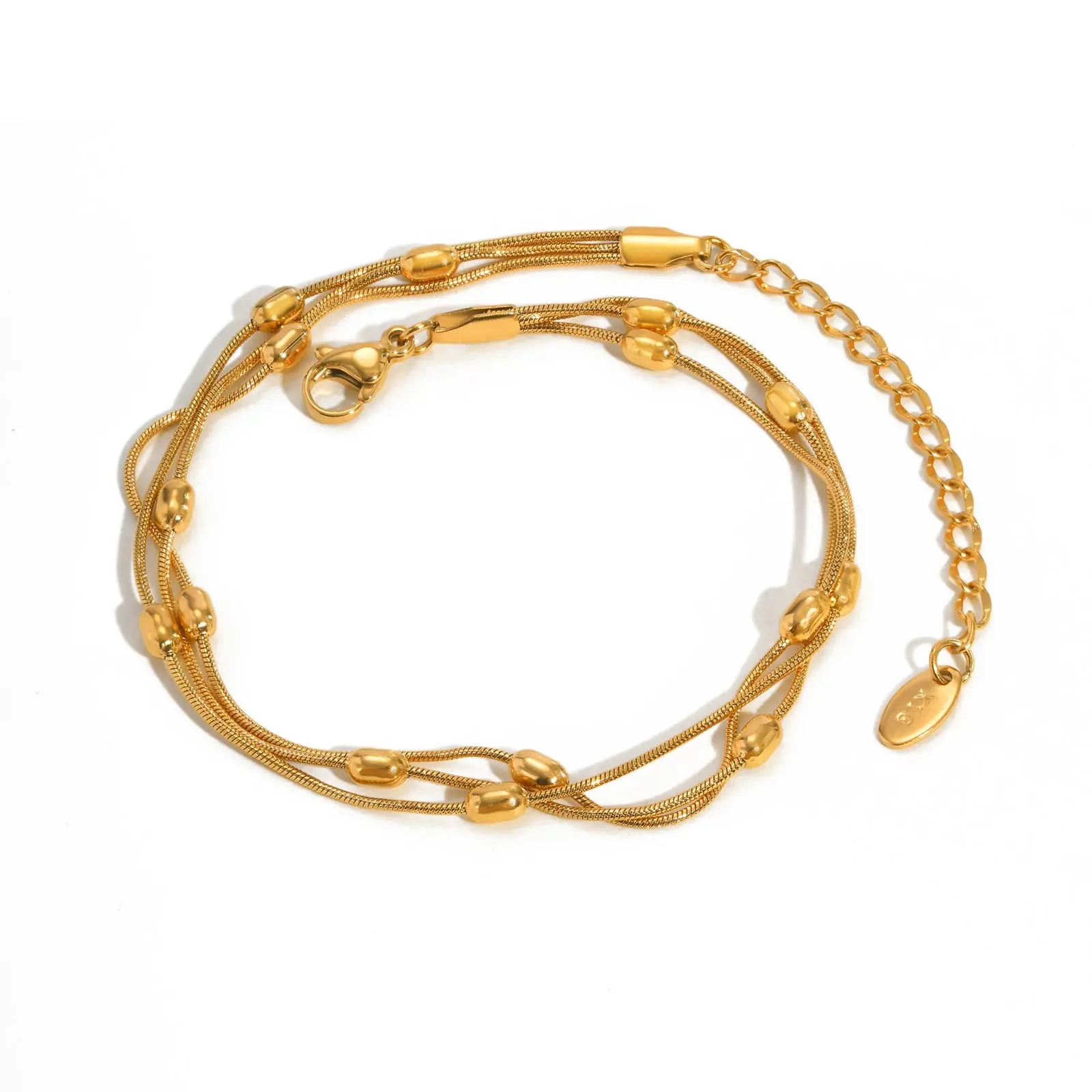 Chic Three-layer Rice Bead Round Anklet for Women,Gold Color Stainless Steel Snake Chain Anklets,Summer Vacation Jewelry Gift Anklet Jewelry Jewelry & Watches Chic Three-layer Rice Bead Round Anklet for Women,Gold Color Stainless Steel Snake Chain Anklets,Summer Vacation Jewelry Gift Anklet Jewelry Jewelry & Watches KDBazar