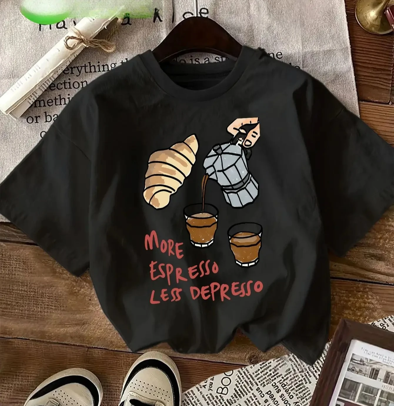 Coffee lover graphic tee relaxed fit