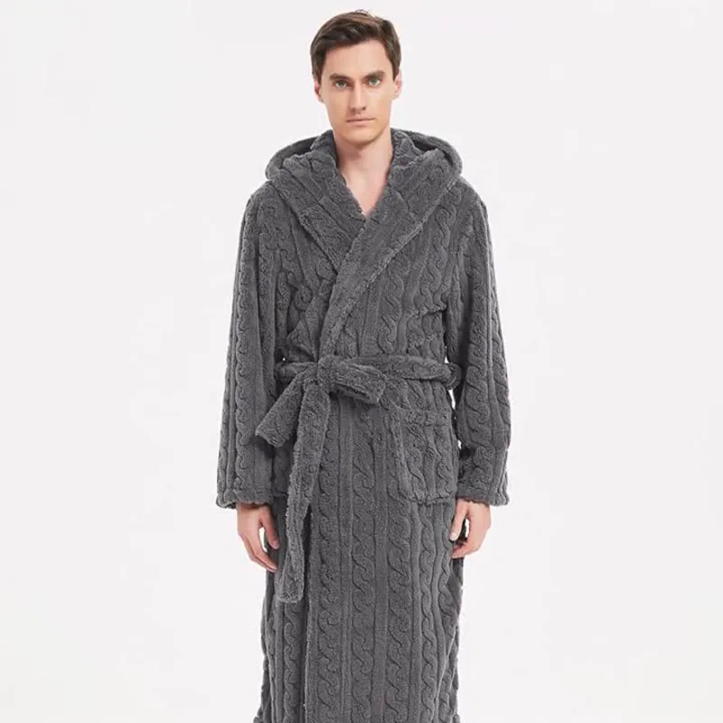 Cotton Velvet Hooded Robe for Men Cotton Velvet Hooded Robe for Men KDBazar