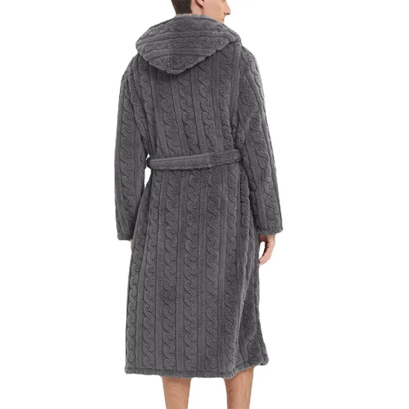 Cotton Velvet Hooded Robe for Men Cotton Velvet Hooded Robe for Men KDBazar