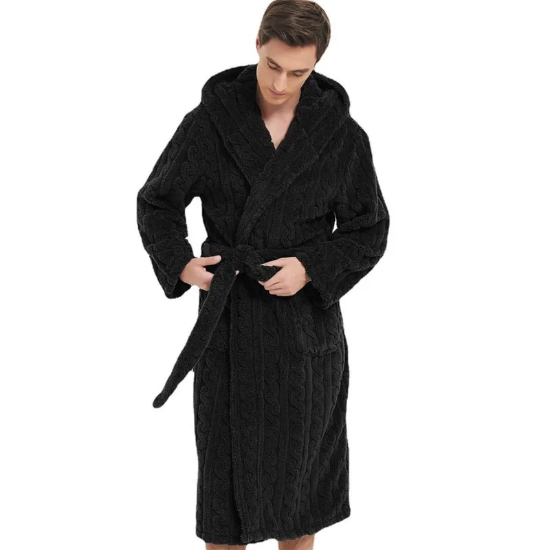 Cotton Velvet Hooded Robe for Men Cotton Velvet Hooded Robe for Men KDBazar