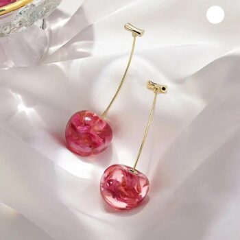 Dazzling Red Cherry Earrings Stylish Jewelry for Women