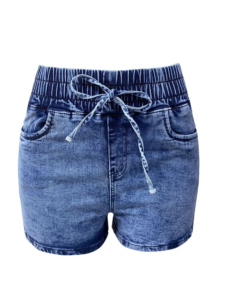 DongCMY Luxury Fashion Slim Spring/summer New Slim Denim Shorts Women’s High Waist Elastic Waist Lace-up Hot Pants Jeans, Pants & Skirts Shorts Women’s Fashion DongCMY Luxury Fashion Slim Spring/summer New Slim Denim Shorts Women's High Waist Elastic Waist Lace-up Hot Pants Jeans, Pants & Skirts Shorts Women's Fashion KDBazar