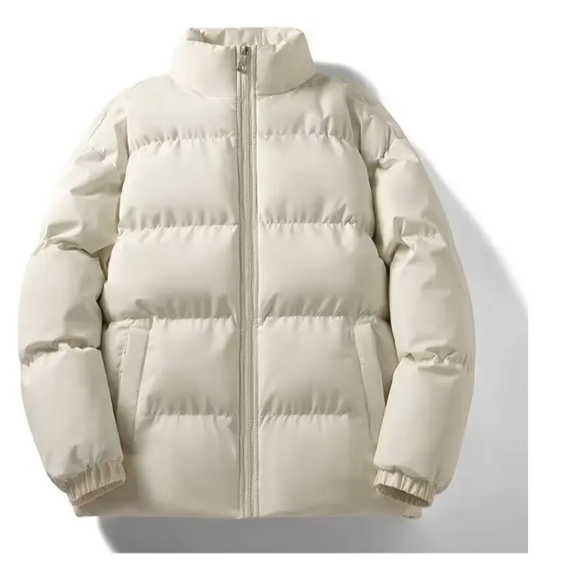 Double sided stand collar cotton jacket front view