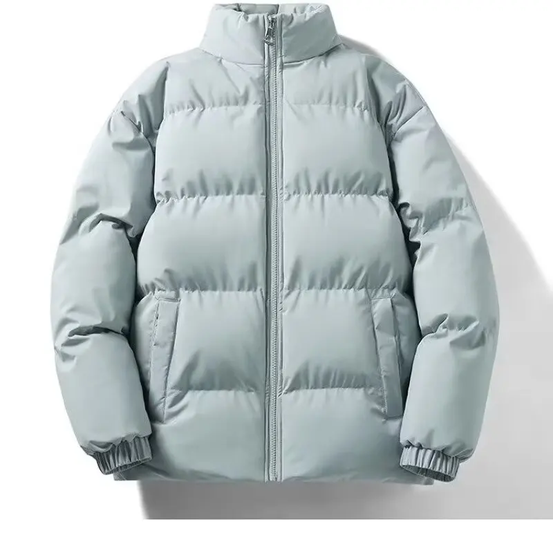 Double sided stand collar cotton jacket collar detail