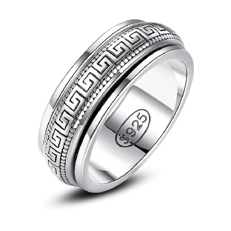 Factory Price S925 Sterling Silver Great Wall Pattern Spinner Ring Men Women Real Silver Double-layer Rotatable Rings Jewelry Jewelry & Watches Rings Factory Price S925 Sterling Silver Great Wall Pattern Spinner Ring Men Women Real Silver Double-layer Rotatable Rings Jewelry Jewelry & Watches Rings KDBazar