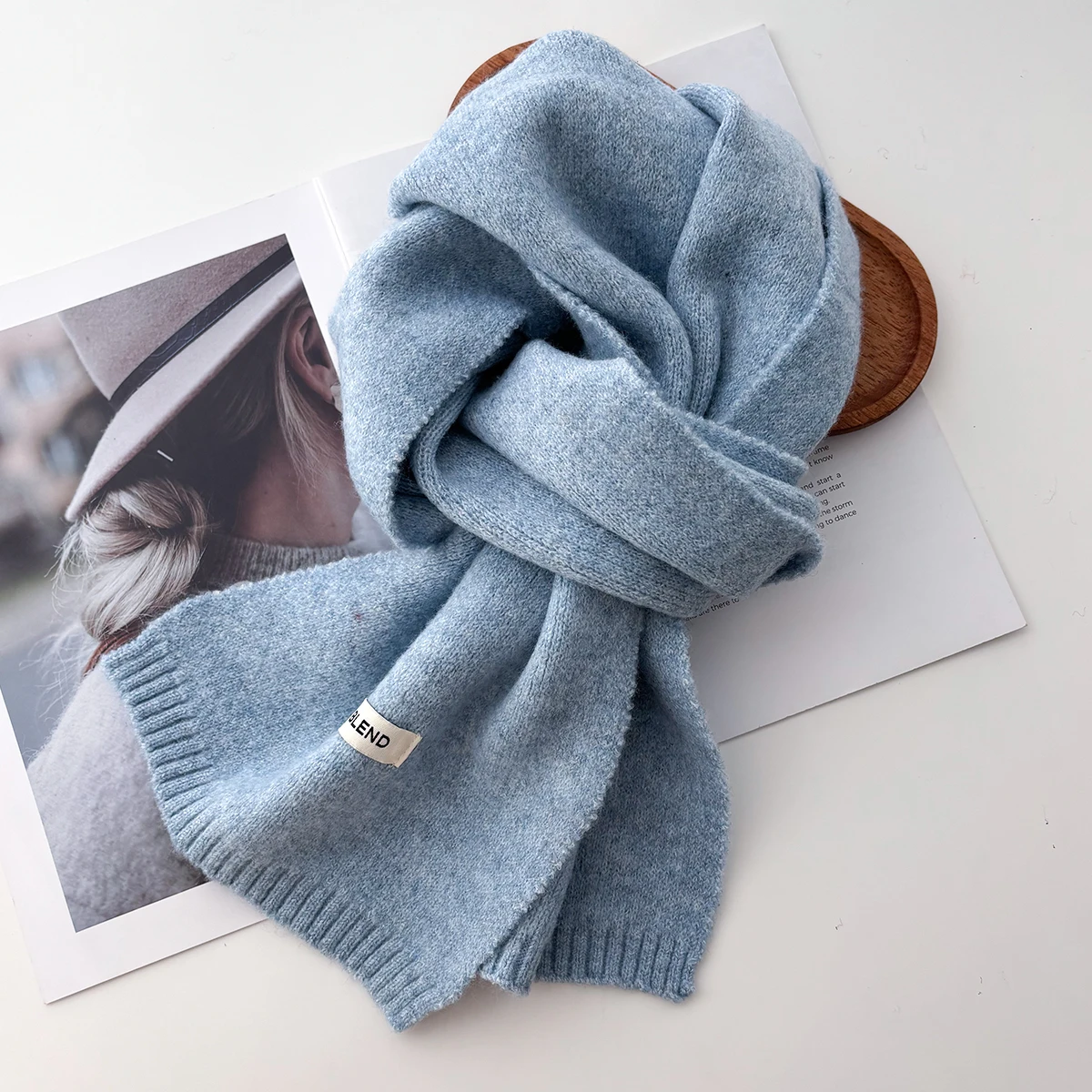 Faux Cashmere Winter Scarf for Women styled look