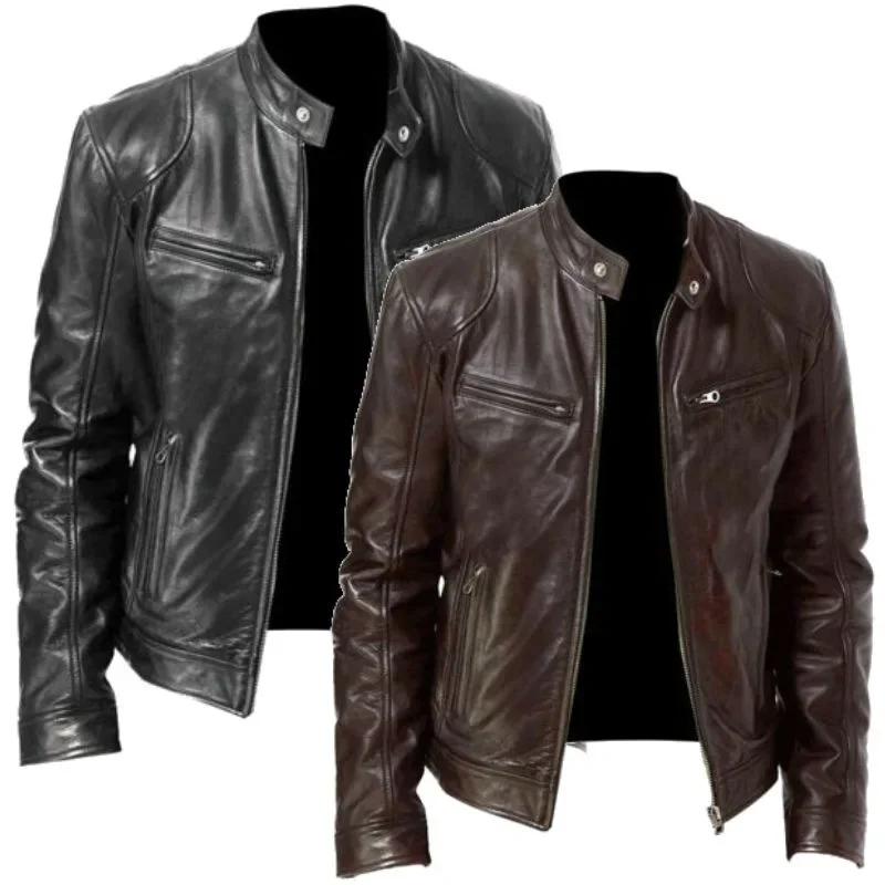 Faux Leather Bomber Jacket for Men Motorcycle Jackets for Men Faux Leather Bomber Jacket for Men Motorcycle Jackets for Men KDBazar