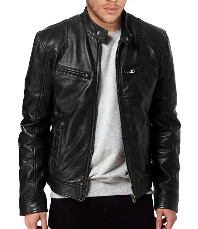 Faux Leather Bomber Jacket for Men Motorcycle Jackets for Men Faux Leather Bomber Jacket for Men Motorcycle Jackets for Men KDBazar