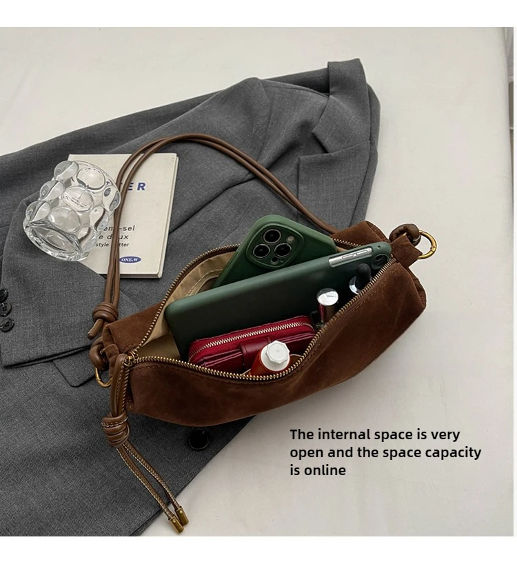Faux Suede Super Popular Niche Suede Shoulder Bag for Women 2025 Hot Sale Single Crossbody Bags Underarm Dumpling Sweet Bags Faux Suede Super Popular Niche Suede Shoulder Bag for Women 2025 Hot Sale Single Crossbody Bags Underarm Dumpling Sweet Bags