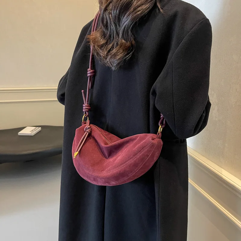 Faux Suede Super Popular Niche Suede Shoulder Bag for Women 2025 Hot Sale Single Crossbody Bags Underarm Dumpling Sweet Bags Bags & Accessories Burgundy Bags handbags and purses Faux Suede Super Popular Niche Suede Shoulder Bag for Women 2025 Hot Sale Single Crossbody Bags Underarm Dumpling Sweet Bags Bags & Accessories Burgundy Bags handbags and purses KDBazar