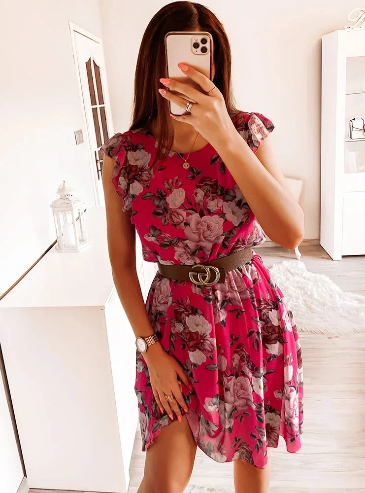 Floral Chiffon Beach Dress Cover-Up Beach & Swimwear Floral Chiffon Beach Dress Cover-Up Beach & Swimwear KDBazar