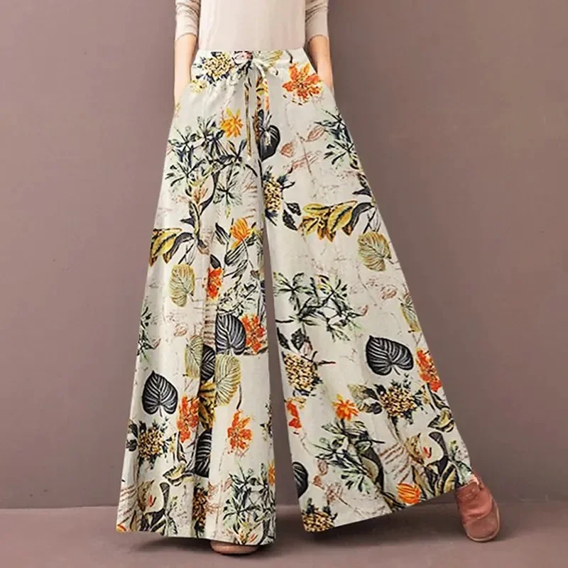 Floral Print Wide Leg Women Pants Spring Drawstring Bohemia Trousers Lady Casual Loose Elastic Waist Pantalonsw Plus Size Jeans, Pants & Skirts Trousers Women’s Fashion Floral Print Wide Leg Women Pants Spring Drawstring Bohemia Trousers Lady Casual Loose Elastic Waist Pantalonsw Plus Size Jeans, Pants & Skirts Trousers Women's Fashion KDBazar