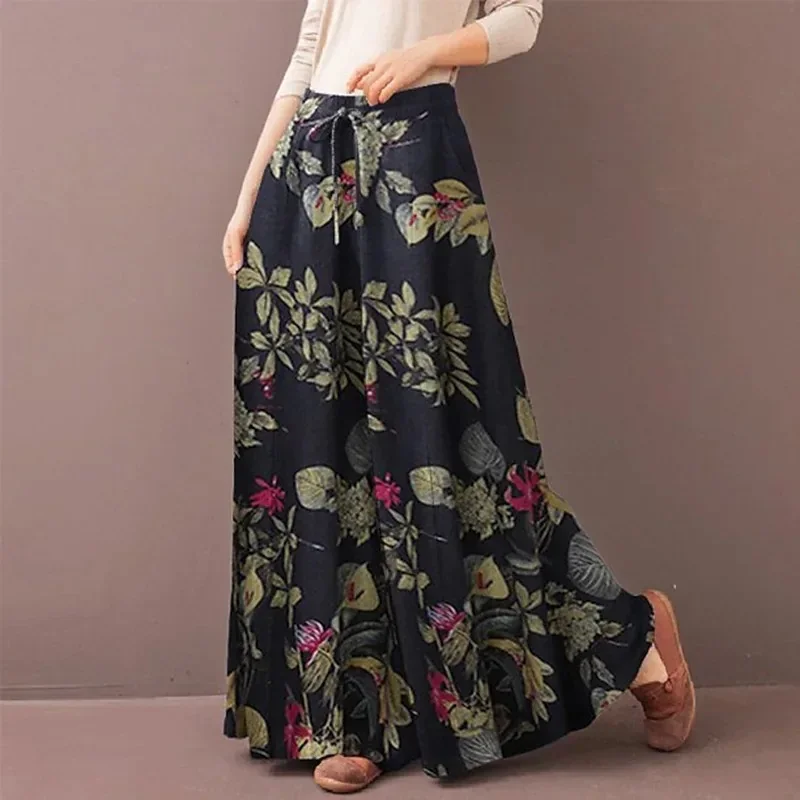 Floral Print Wide Leg Women Pants Spring Drawstring Bohemia Trousers Lady Casual Loose Elastic Waist Pantalonsw Plus Size Jeans, Pants & Skirts Trousers Women’s Fashion Floral Print Wide Leg Women Pants Spring Drawstring Bohemia Trousers Lady Casual Loose Elastic Waist Pantalonsw Plus Size Jeans, Pants & Skirts Trousers Women's Fashion KDBazar