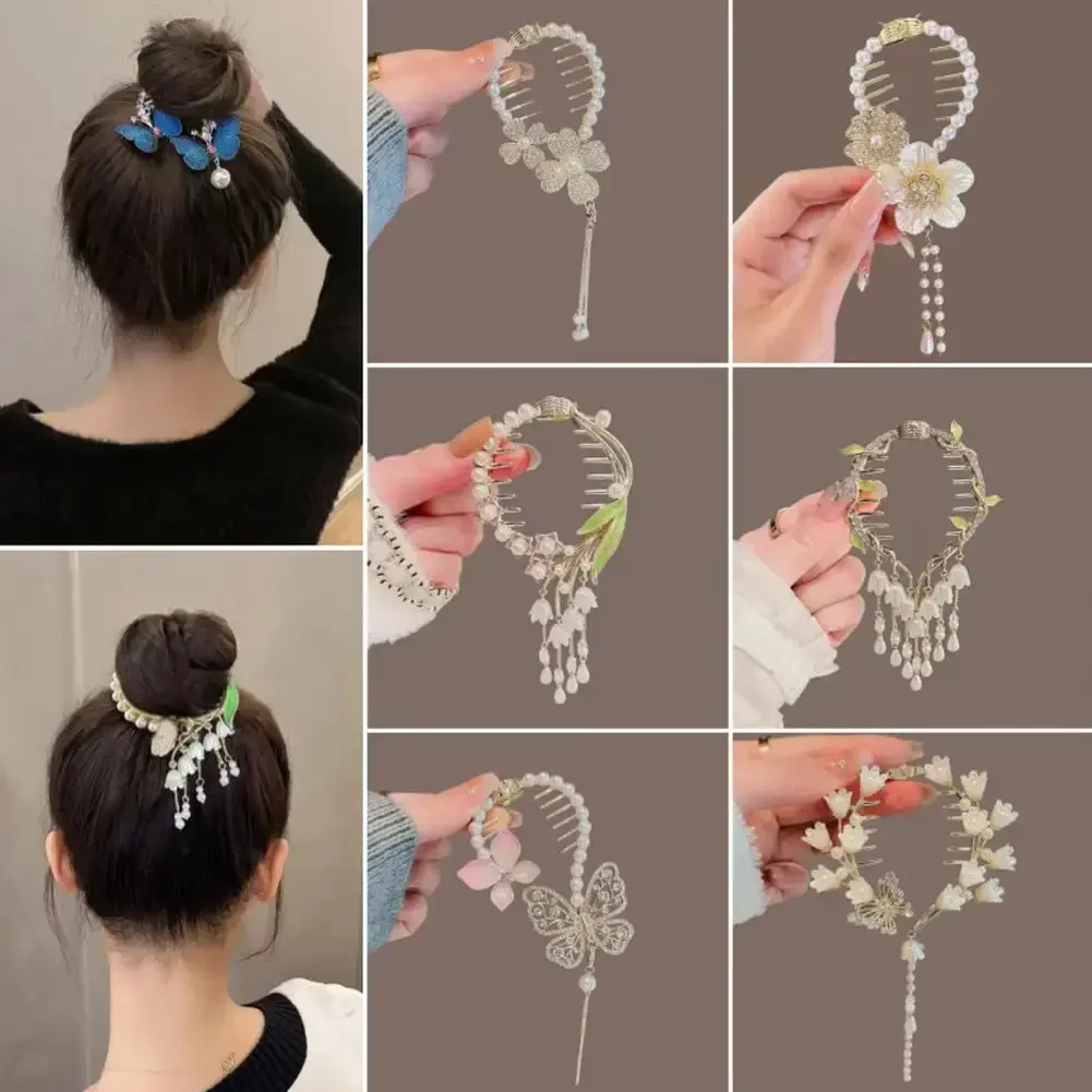 Flower Tassel Hair Clip Women Ladies Butterfly Rhinestone Pearl Metal Hair Claw Round Bun Ponytail Holder Hair Accessories Clothing & Accessories Hair Accessories Women’s Fashion Flower Tassel Hair Clip Women Ladies Butterfly Rhinestone Pearl Metal Hair Claw Round Bun Ponytail Holder Hair Accessories Clothing & Accessories Hair Accessories Women's Fashion KDBazar