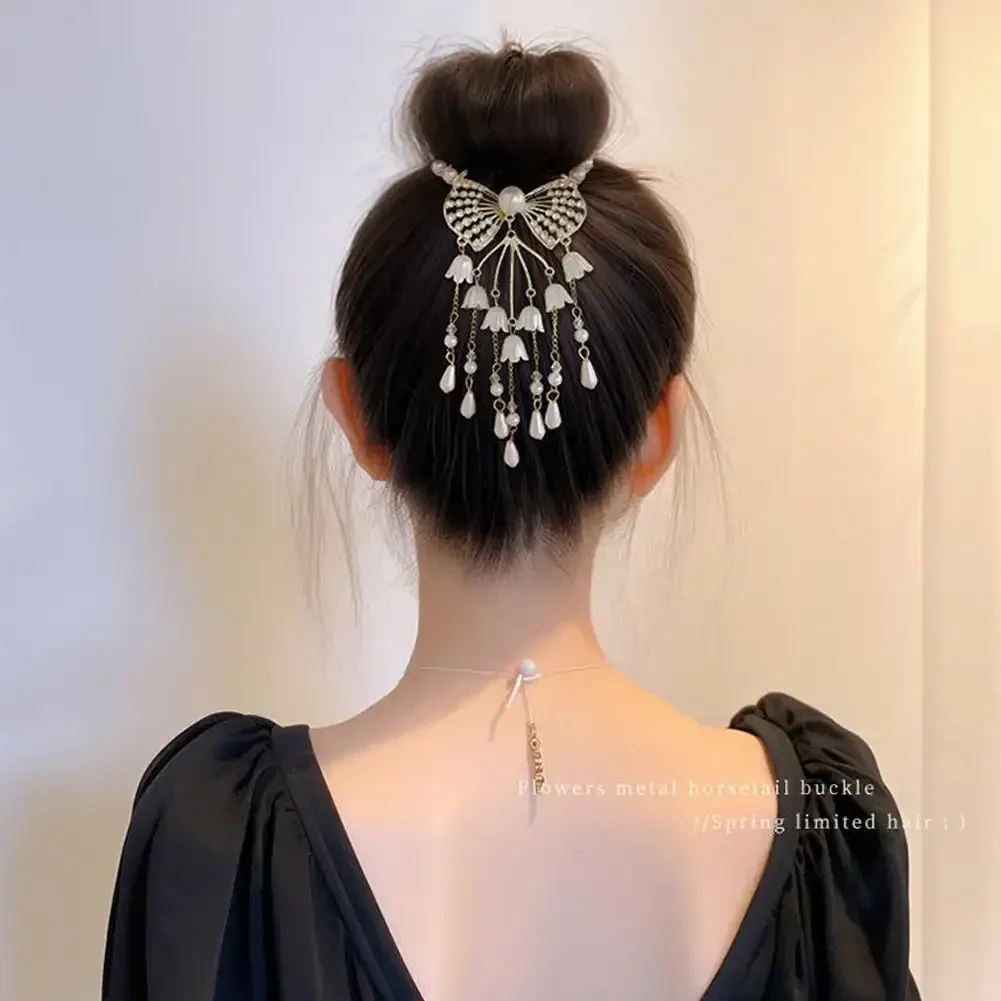Flower Tassel Hair Clip Women Ladies Butterfly Rhinestone Pearl Metal Hair Claw Round Bun Ponytail Holder Hair Accessories Clothing & Accessories Hair Accessories Women’s Fashion Flower Tassel Hair Clip Women Ladies Butterfly Rhinestone Pearl Metal Hair Claw Round Bun Ponytail Holder Hair Accessories Clothing & Accessories Hair Accessories Women's Fashion KDBazar