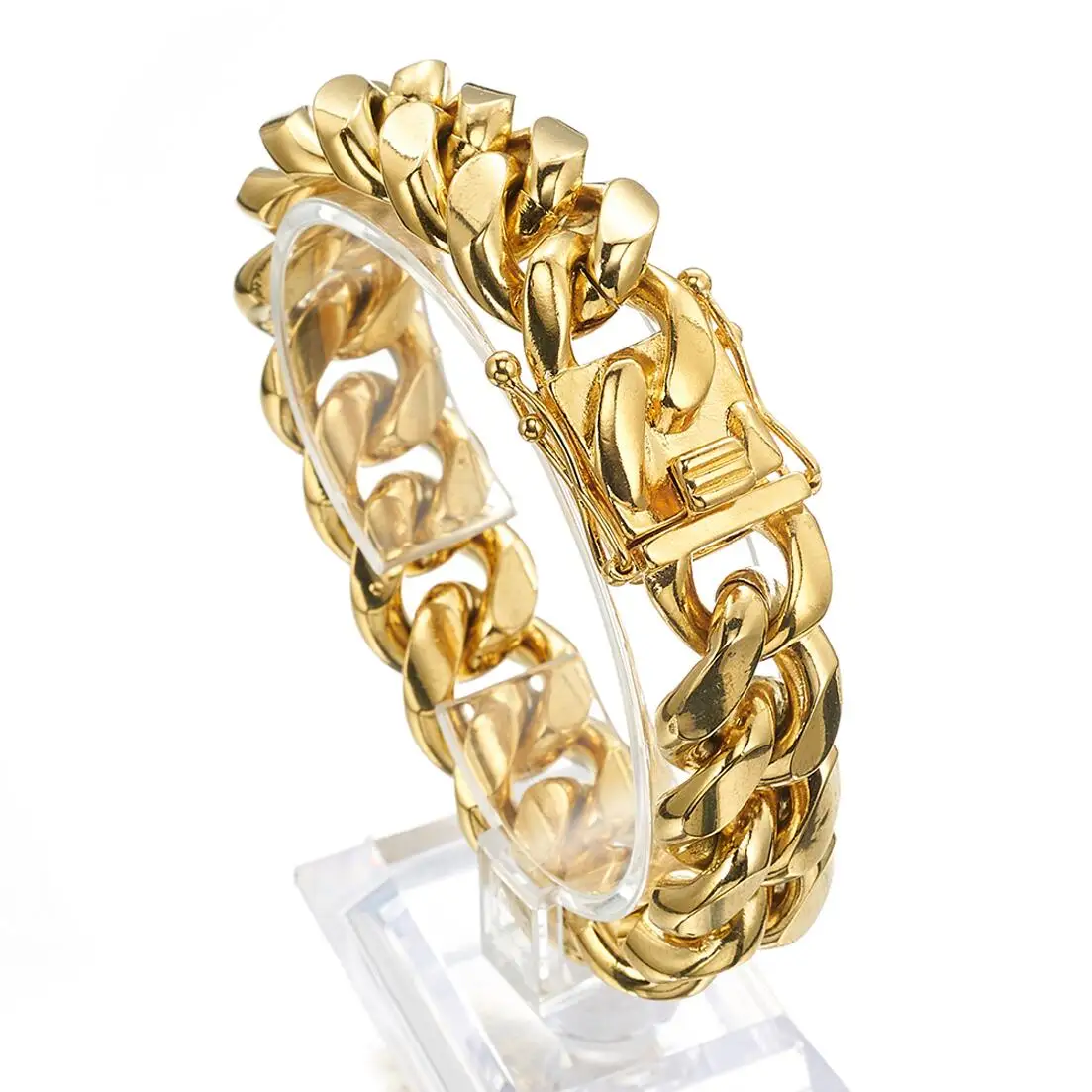 Gold Color/Rose Gold Stainless Steel Curb Cuban Link Chain Bracelet Bangle Jewelry 7-11inch for Men Women 8/10/12/14/16/18mm Bracelets and Bangles Jewelry & Watches Gold Color/Rose Gold Stainless Steel Curb Cuban Link Chain Bracelet Bangle Jewelry 7-11inch for Men Women 8/10/12/14/16/18mm Bracelets and Bangles Jewelry & Watches KDBazar