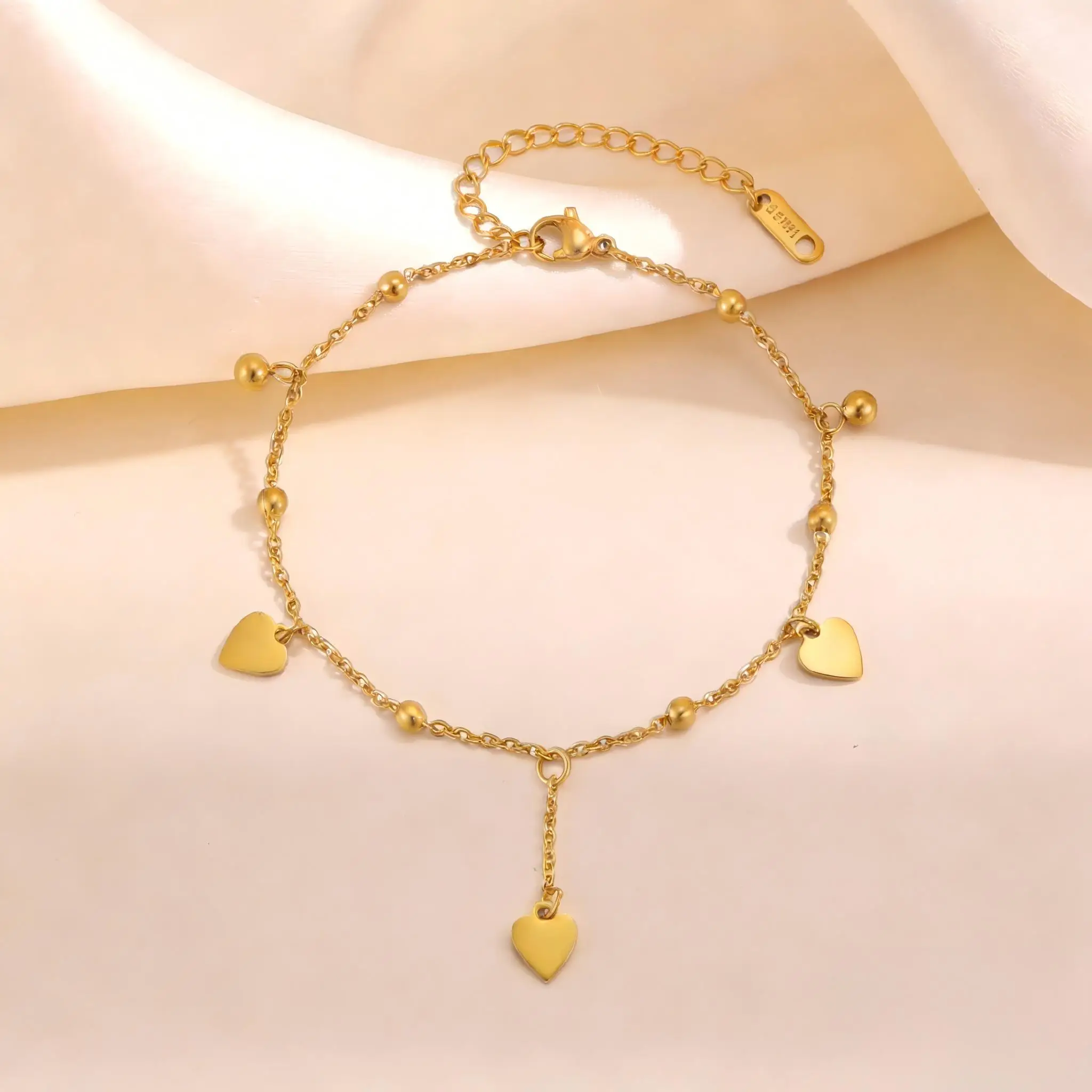 Heart Anklet, Stainless Steel Beaded Adjustable Foot Bracelet for Women, Waterproof Summer Beach Jewelry Bags & Accessories handbags and purses Leather Wallets Heart Anklet, Stainless Steel Beaded Adjustable Foot Bracelet for Women, Waterproof Summer Beach Jewelry Bags & Accessories handbags and purses Leather Wallets KDBazar