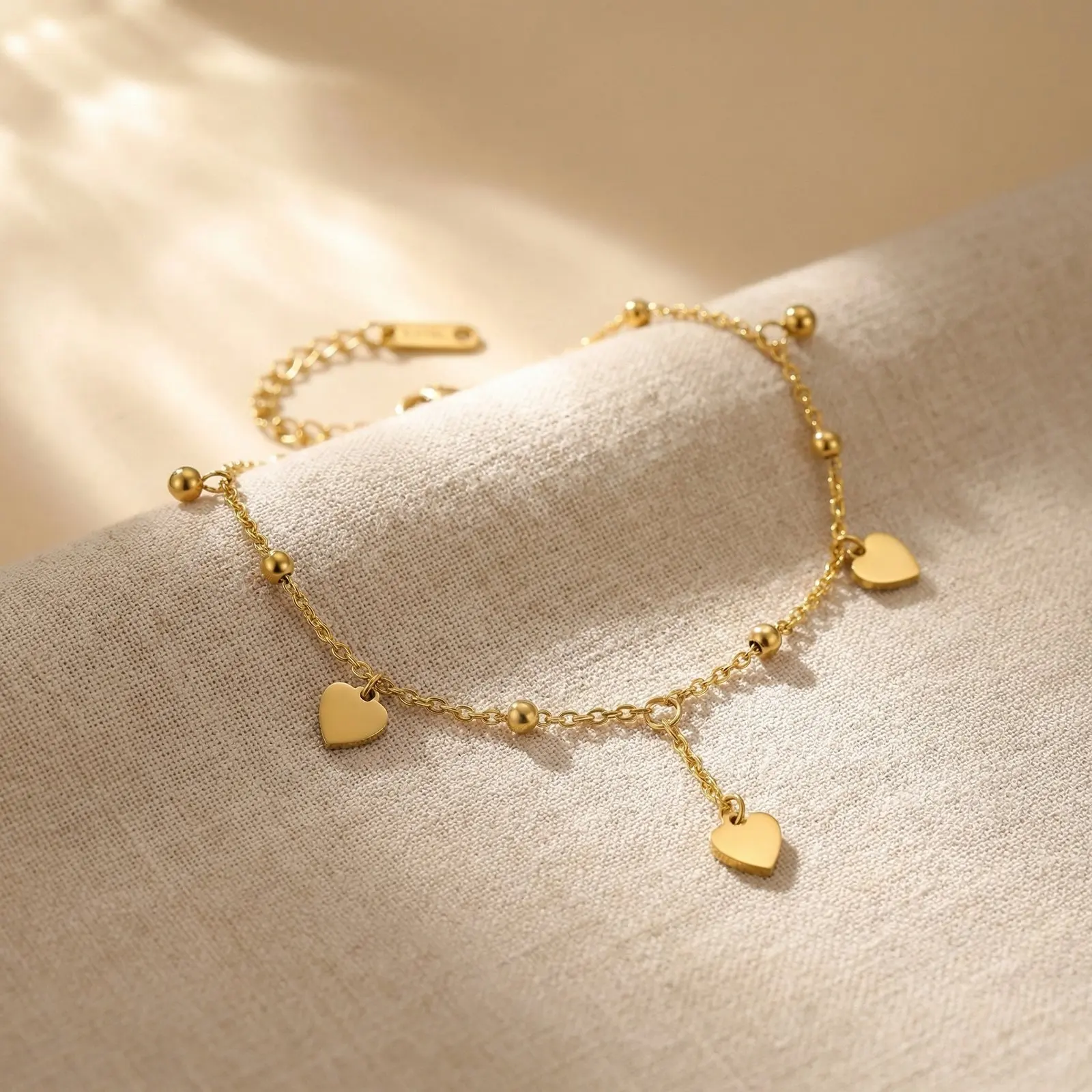 Heart Anklet, Stainless Steel Beaded Adjustable Foot Bracelet for Women, Waterproof Summer Beach Jewelry Bags & Accessories handbags and purses Leather Wallets Heart Anklet, Stainless Steel Beaded Adjustable Foot Bracelet for Women, Waterproof Summer Beach Jewelry Bags & Accessories handbags and purses Leather Wallets KDBazar